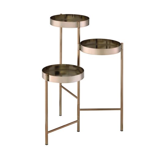 Siobhan Plant Stand with 3 open Compartments - Gold