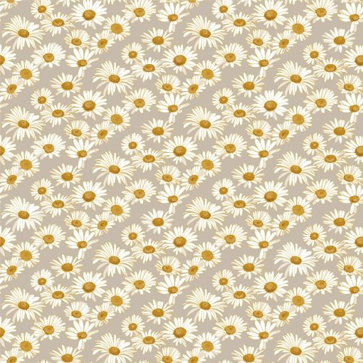 Daisies Peel and Stick Wallpaper  -  Greige
