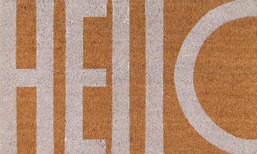 Hello Large Text Graphic Door Mat - White - 1'6"x2'6"