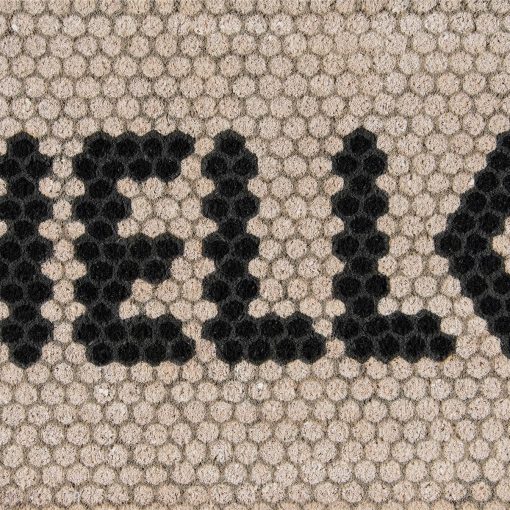 Hello Hex Tile Text Graphic Door Mat - Ivory - 1'6"x2'6"